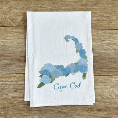 Cape Cod Hydrangea Map Tea Towel