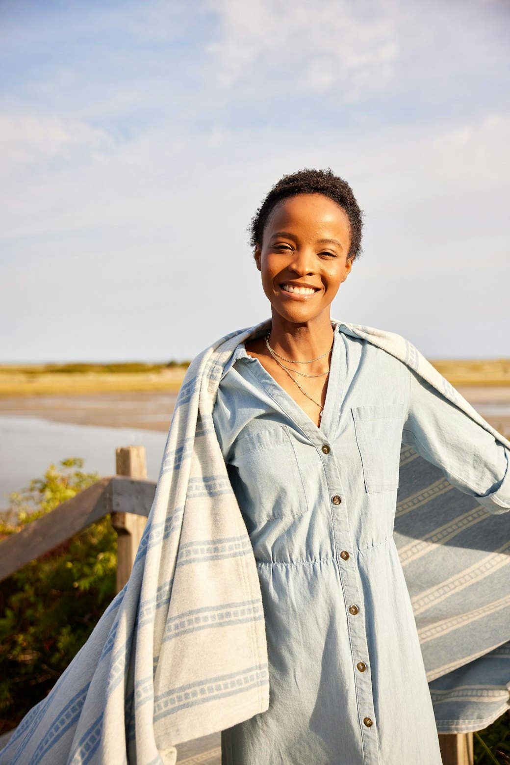 Tile Stripe Lightweight Blanket