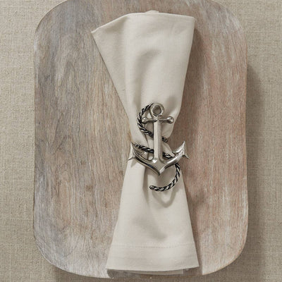 Anchor Napkin Ring Set