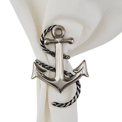 Anchor Napkin Ring Set