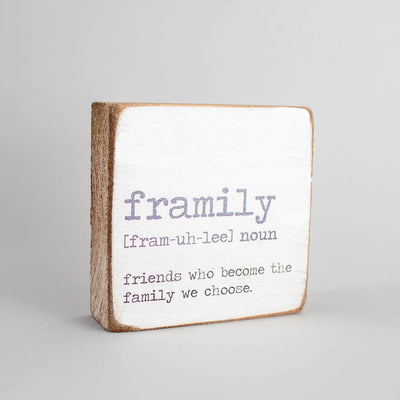 Framily Wooden Block