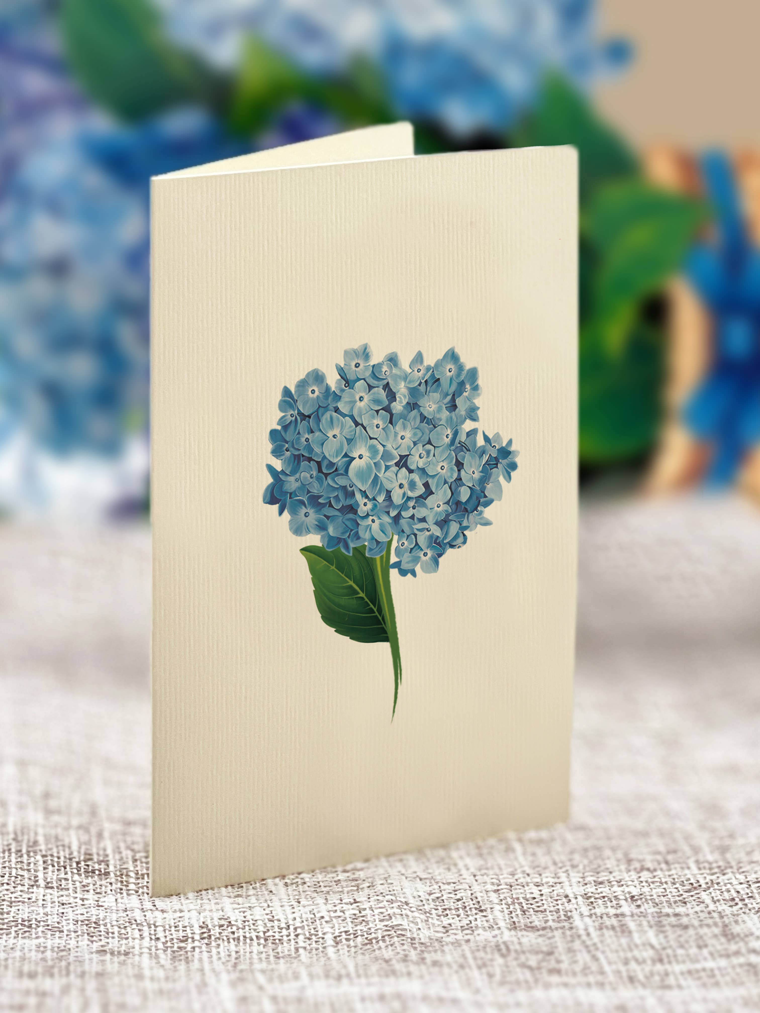 FreshCut Paper Mini Hydrangeas Pop-Up Card | 3D Card | Fabvilla