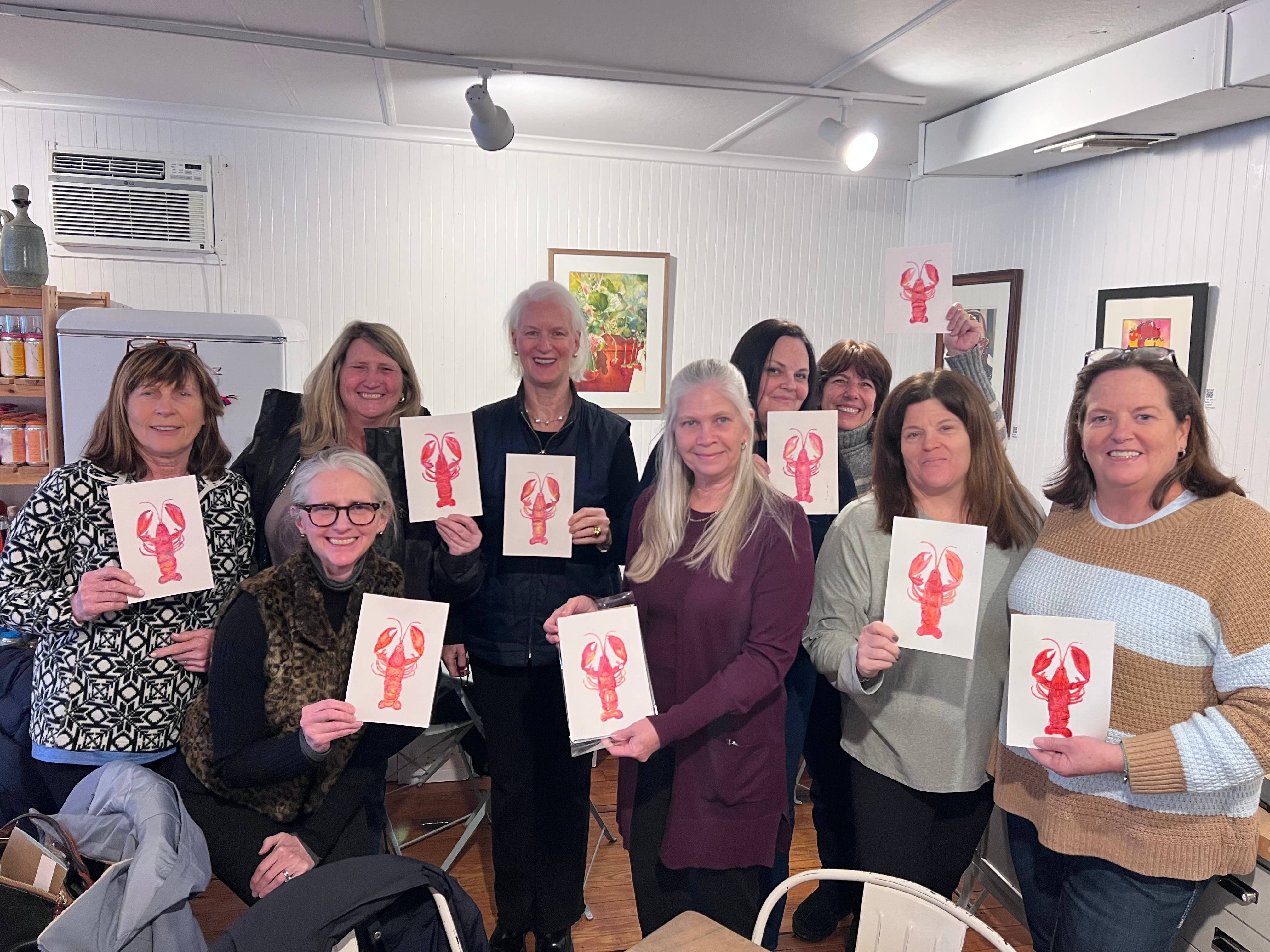 Watercolor DIY Art Kit-  Red Lobster