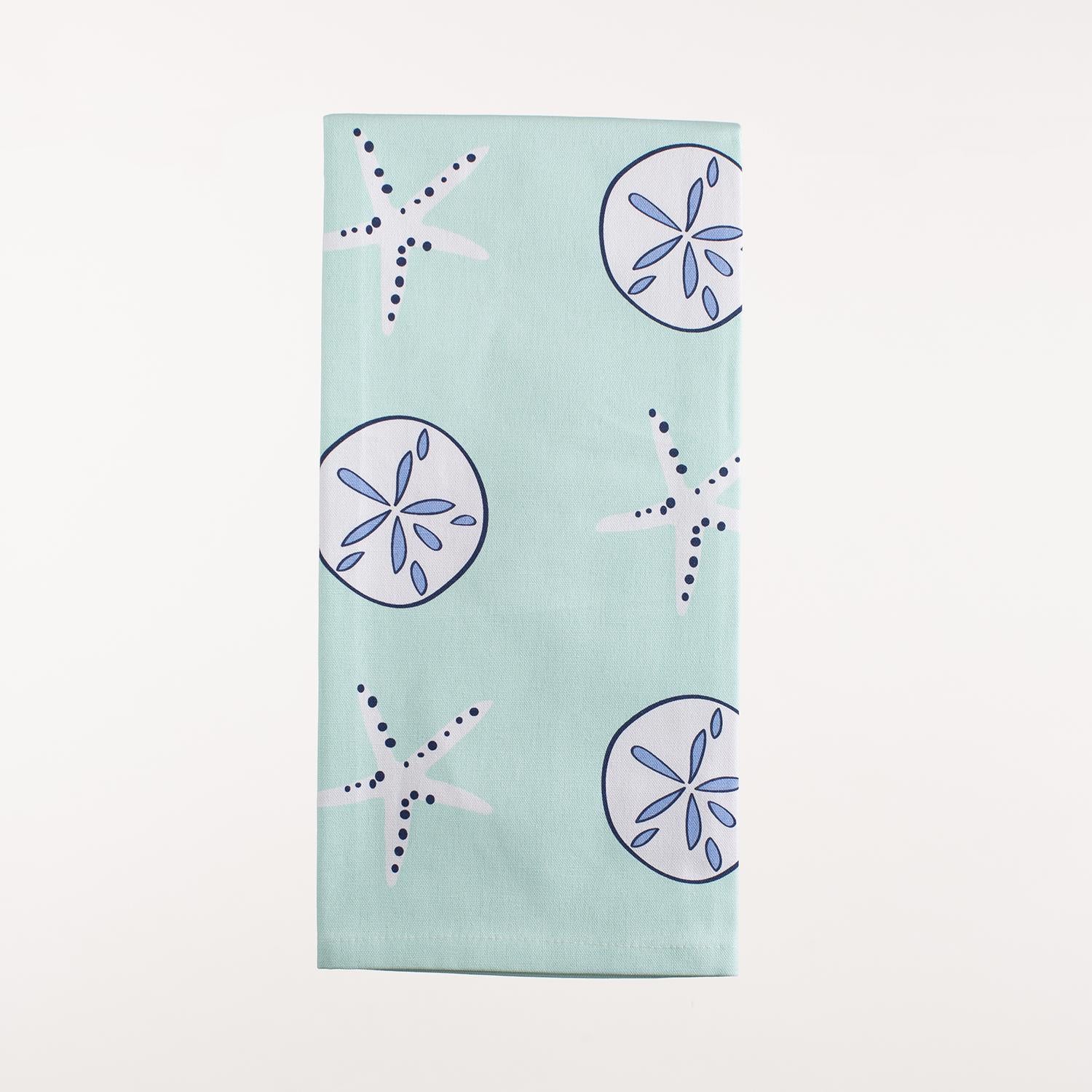 Aqua Shells Kitchen Towel