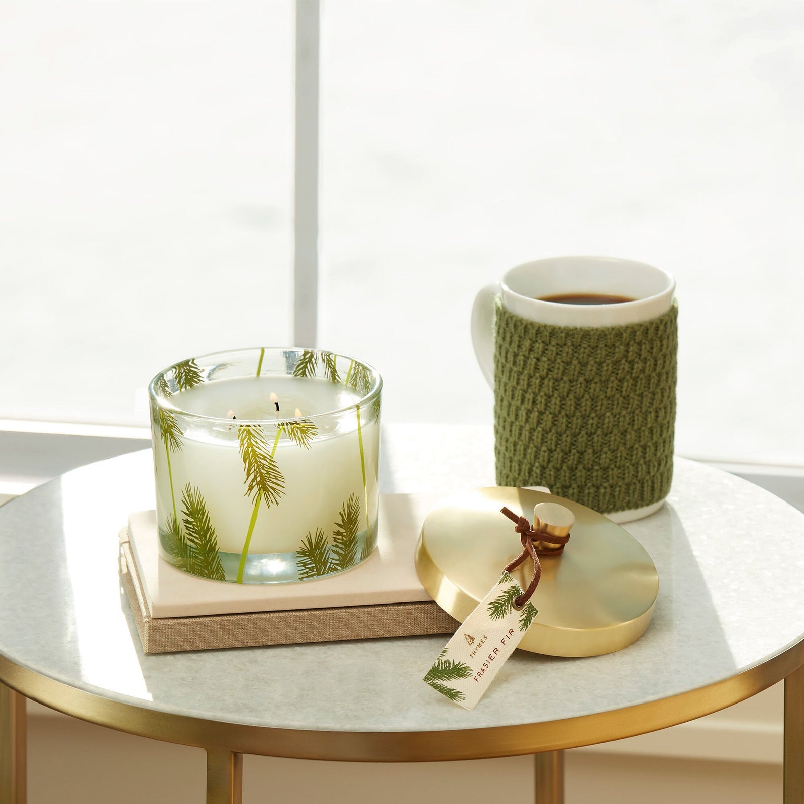 Thymes Frasier Fir Pine Needle 3-Wick Candle, view 2