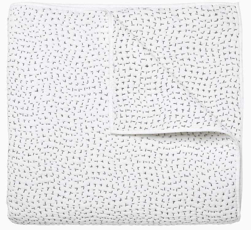 Hand Stitched Gray Quilt