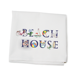 Tina Labadini Beach House illustrated flour sack towel