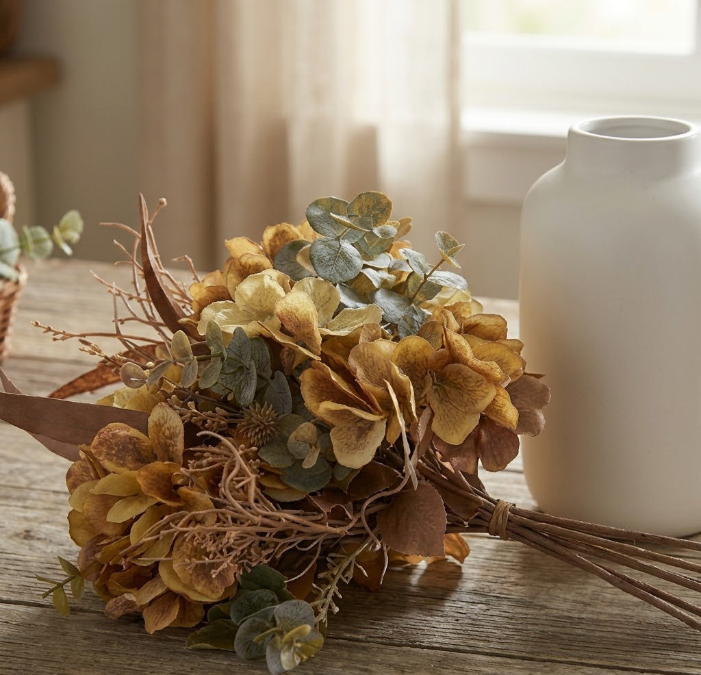 Yellow Faux Dried Floral Bundle