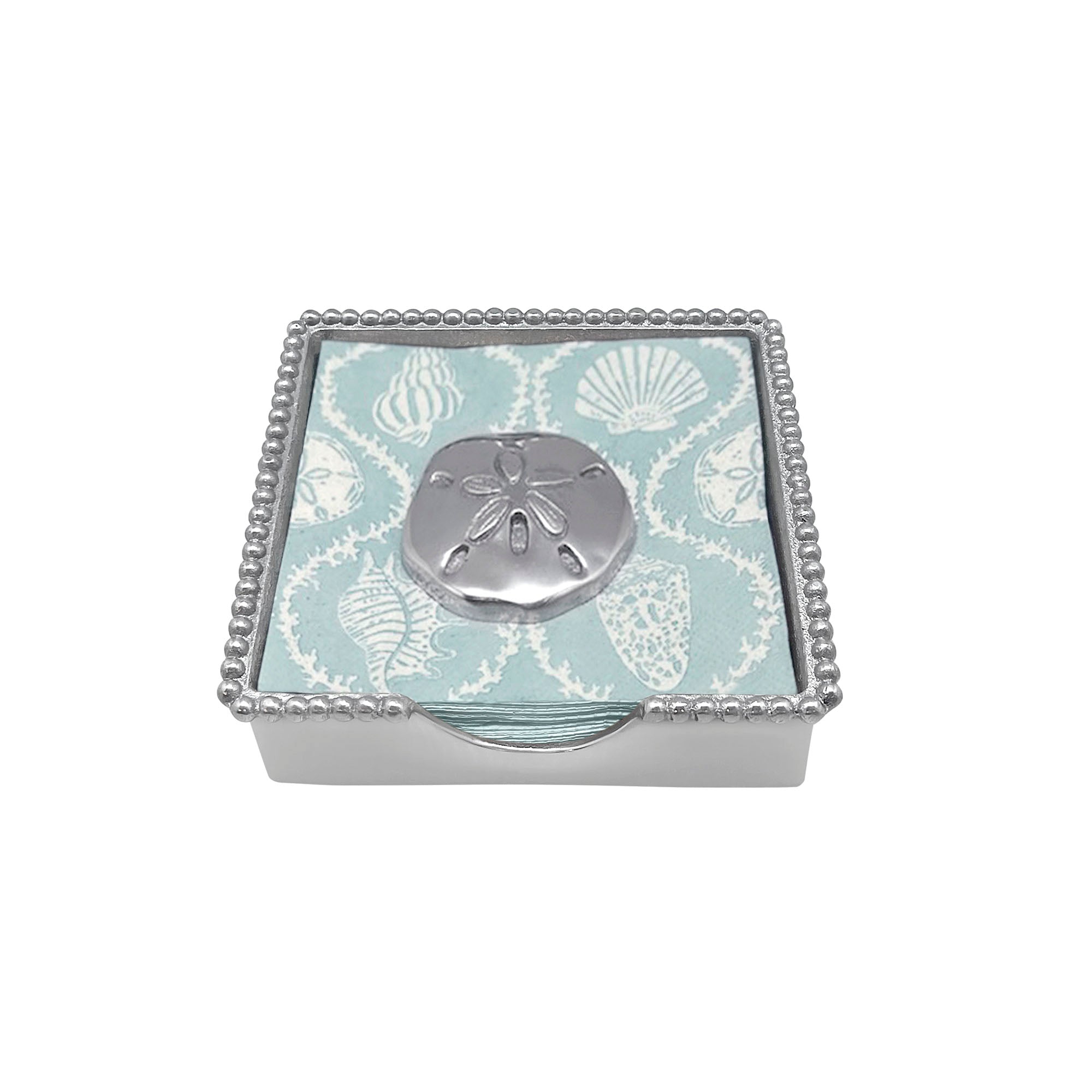 Sand Dollar Beaded Napkin Box Set
