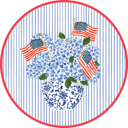 Flags & Hydrangea paper Placemat
