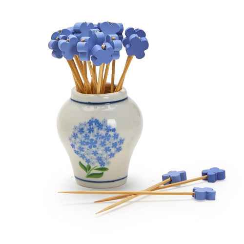 Hydrangea Ginger Jar w/ cocktail picks