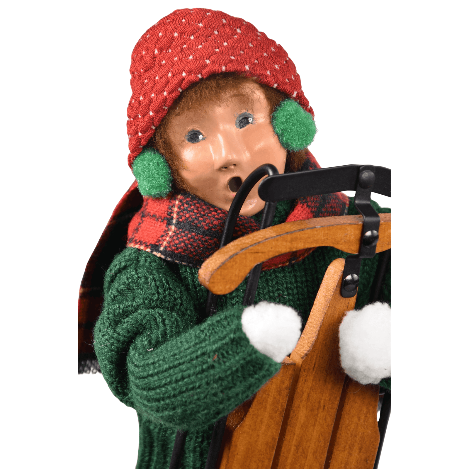 Byers' Choice Sledding Boy Caroler, view 2