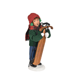 Byers' Choice Sledding Boy Caroler, view 3