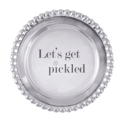 Beaded Wine Coaster- Let's Get Pickled