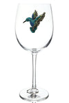 Jeweled Hummingbird Stemmed Wine Glass