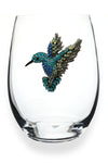 Jeweled Hummingbird Stemless Wine Glass