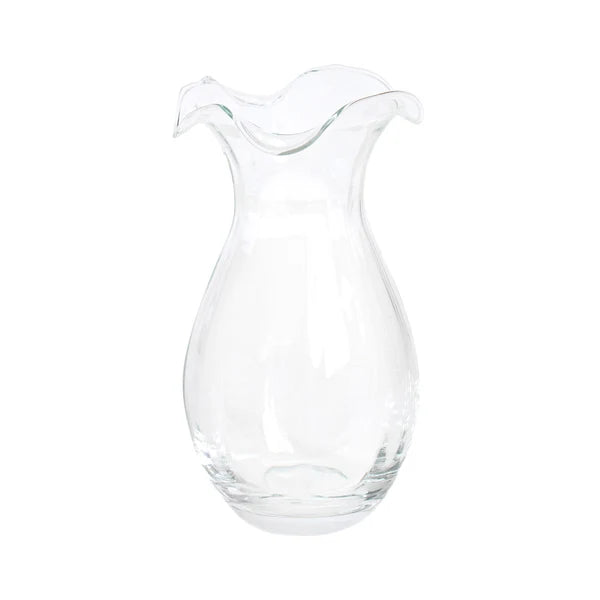 Hibiscus Vertical Fluted Small Vase- Clear