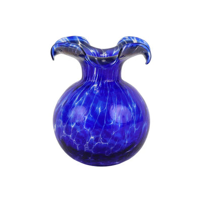 Hibiscus Tortoiseshell Bud Vase-Cobalt