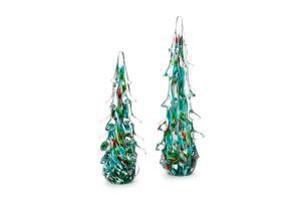 Multicolored Glass Christmas Trees