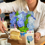 FreshCut Paper Nantucket Hydrangeas Pop-Up Card 3D Fabvilla