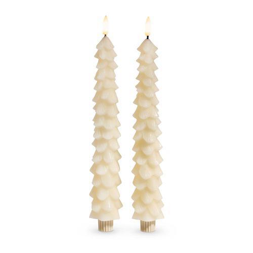 Flameless Tree Taper Candle Set