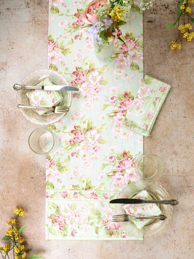 Light Green Blossom Runner