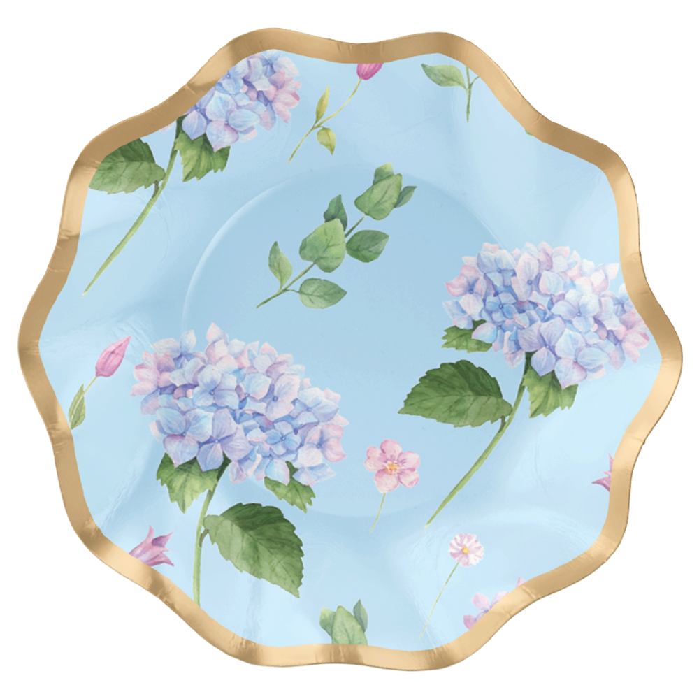 Hydrangeas Paper Appetizer Bowl