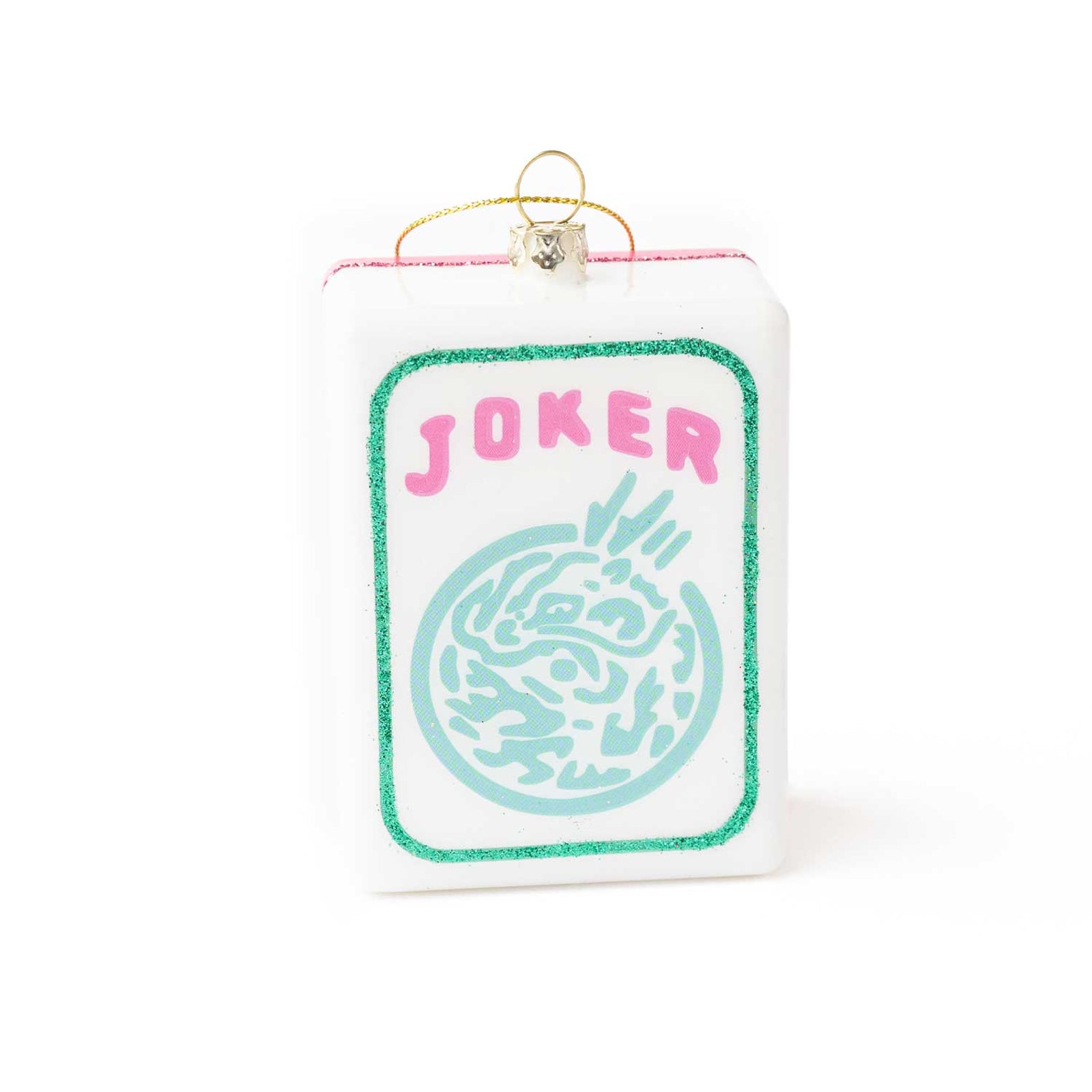 Glass Christmas Ornament-Mahjong Joker Tile
