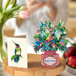 FreshCut Paper Mini Hummingbird Card Pop-Up Greeting