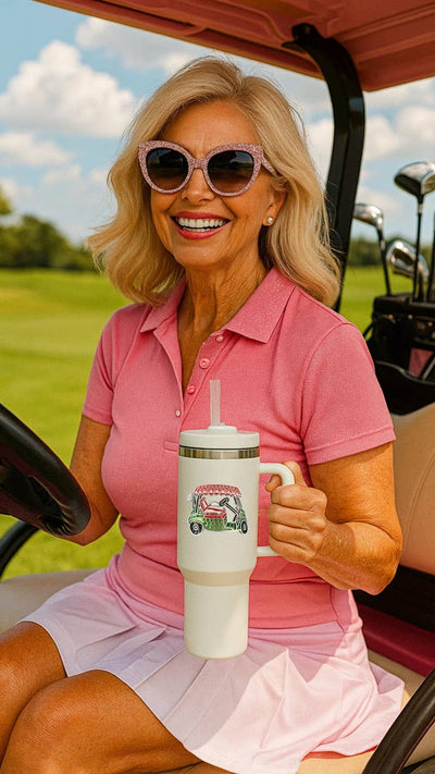 Jeweled Tumbler -40oz -Golf Cart
