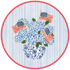 Flags and Hydrangeas Round Paper Placemats, 12 per Package