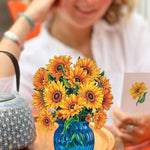 FreshCut Paper Sunflowers Pop-Up Card 3D Bouquet Card Fabvilla