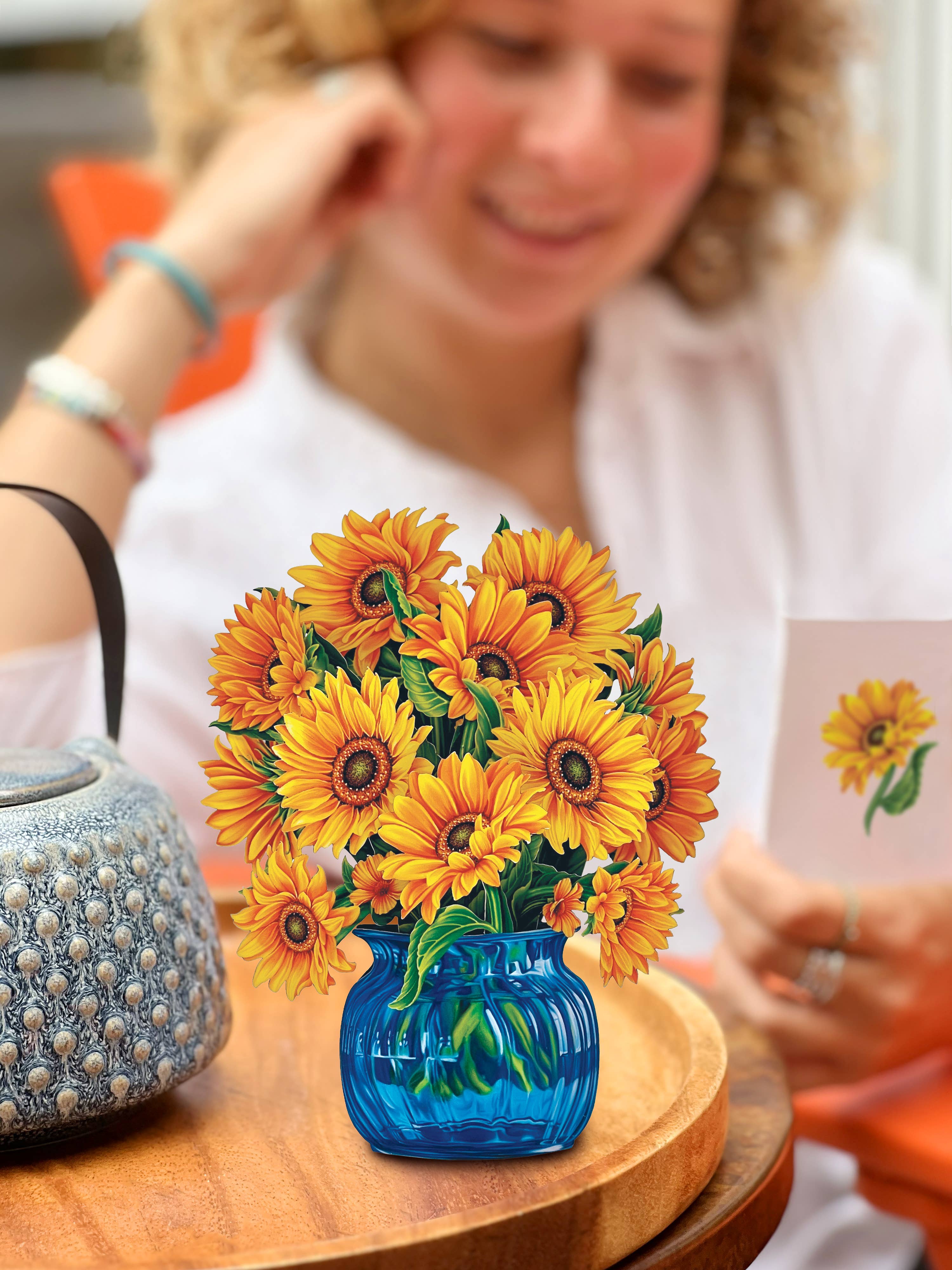 FreshCut Paper Sunflowers Pop-Up Card 3D Bouquet Card Fabvilla