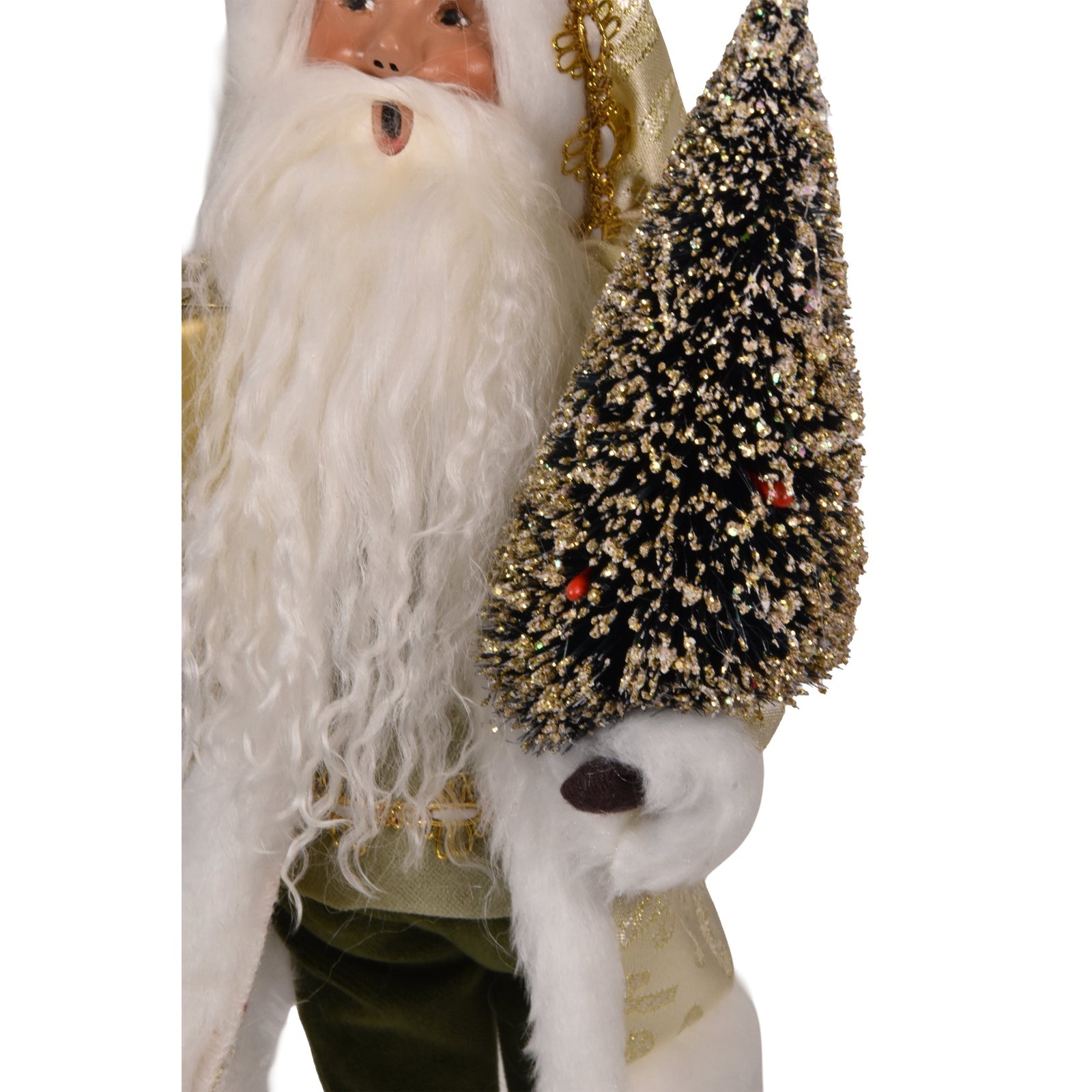 Byers' Choice Gold Sparkle Santa Caroler, view 4