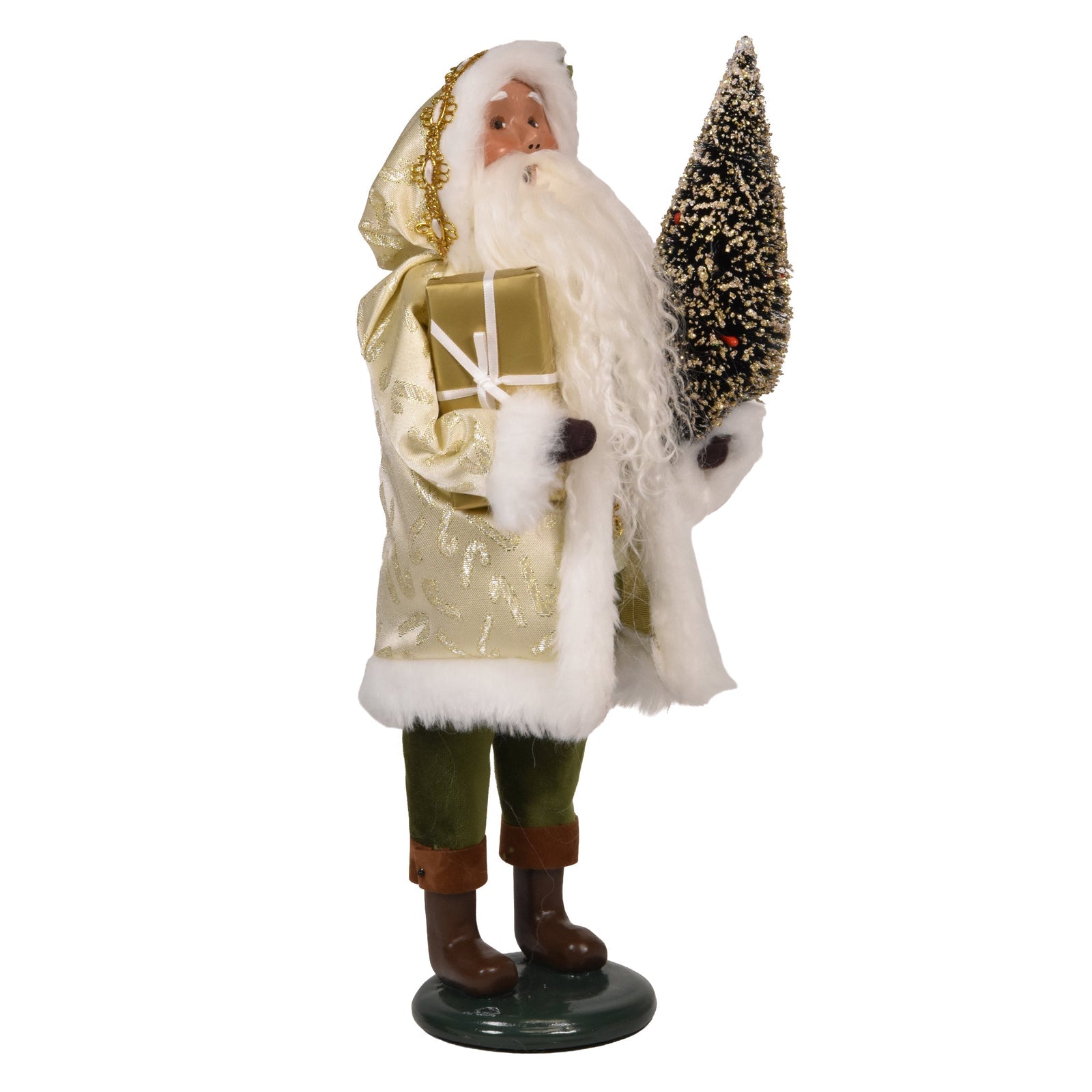 Byers' Choice Gold Sparkle Santa Caroler, view 5
