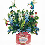 FreshCut Paper Hummingbird Oasis Pop-Up Card 3D Card Fabvilla