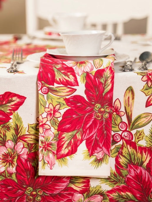 Poinsetta Napkins Set