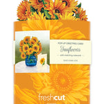 FreshCut Paper Sunflowers Pop-Up Card 3D Bouquet Card Fabvilla