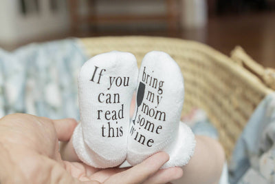 Bring my .... Wine -Baby Socks