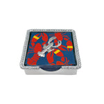 Fabvilla Mariposa Lobster Rope Napkin Box Set featuring nautical rope-bordered holder and lobster napkin weight handcrafted from recycled aluminum
