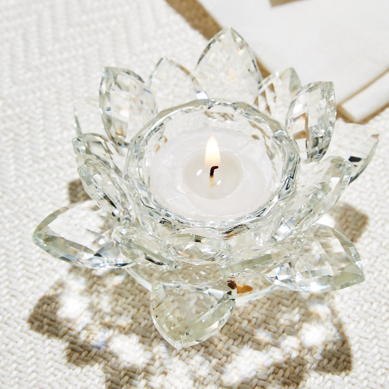 Lotus Crystal Candleholder