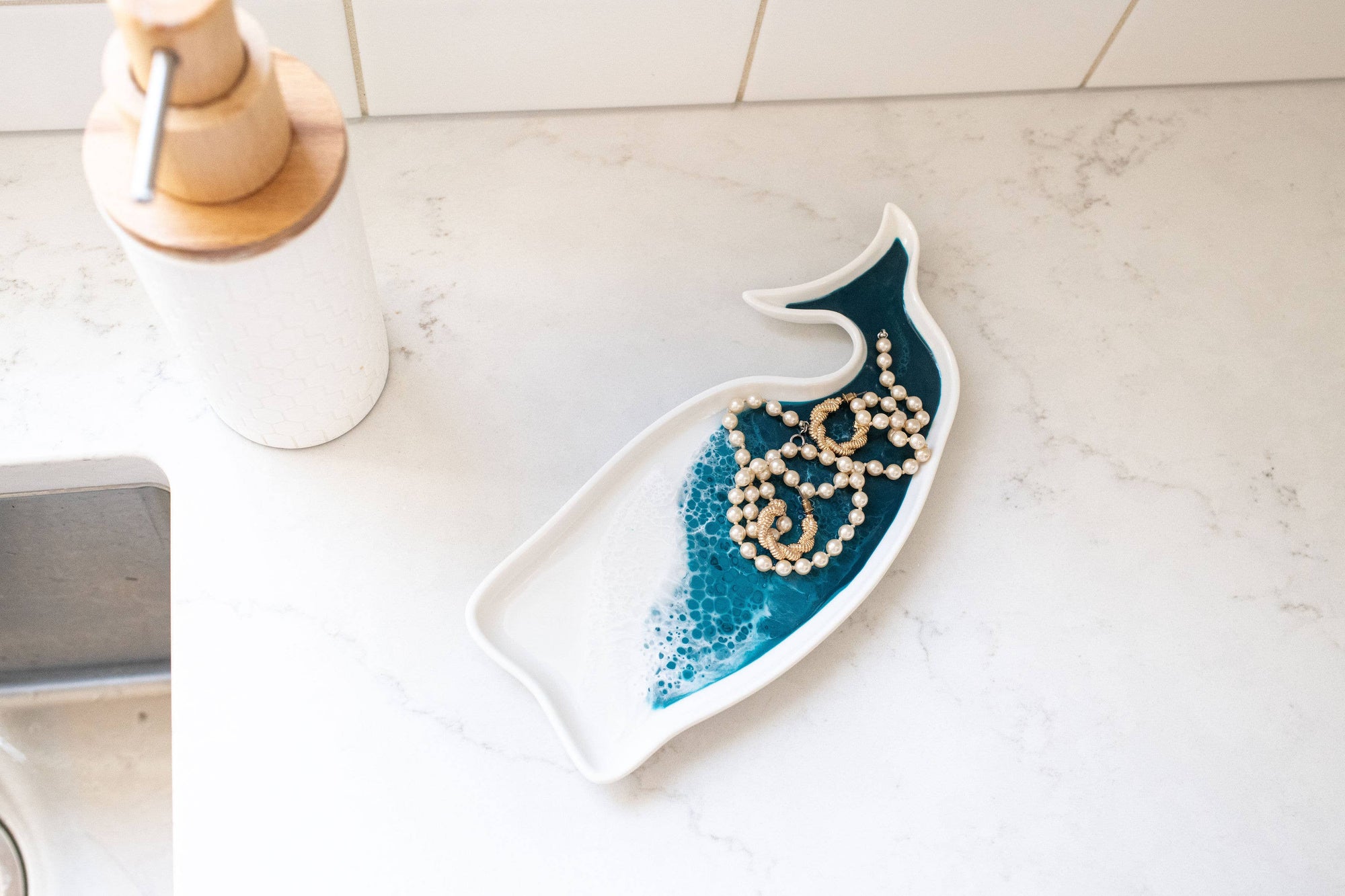 Whale Ceramic & Resin Tray