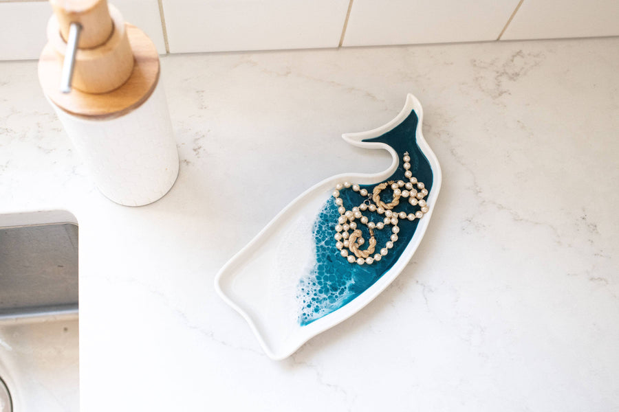 Whale Ceramic & Resin Tray