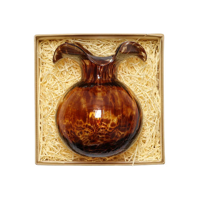 Hibiscus Tortoiseshell Bud Vase-Brown