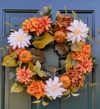 Harvest Hydrangea Pumpkin Wreath 20"