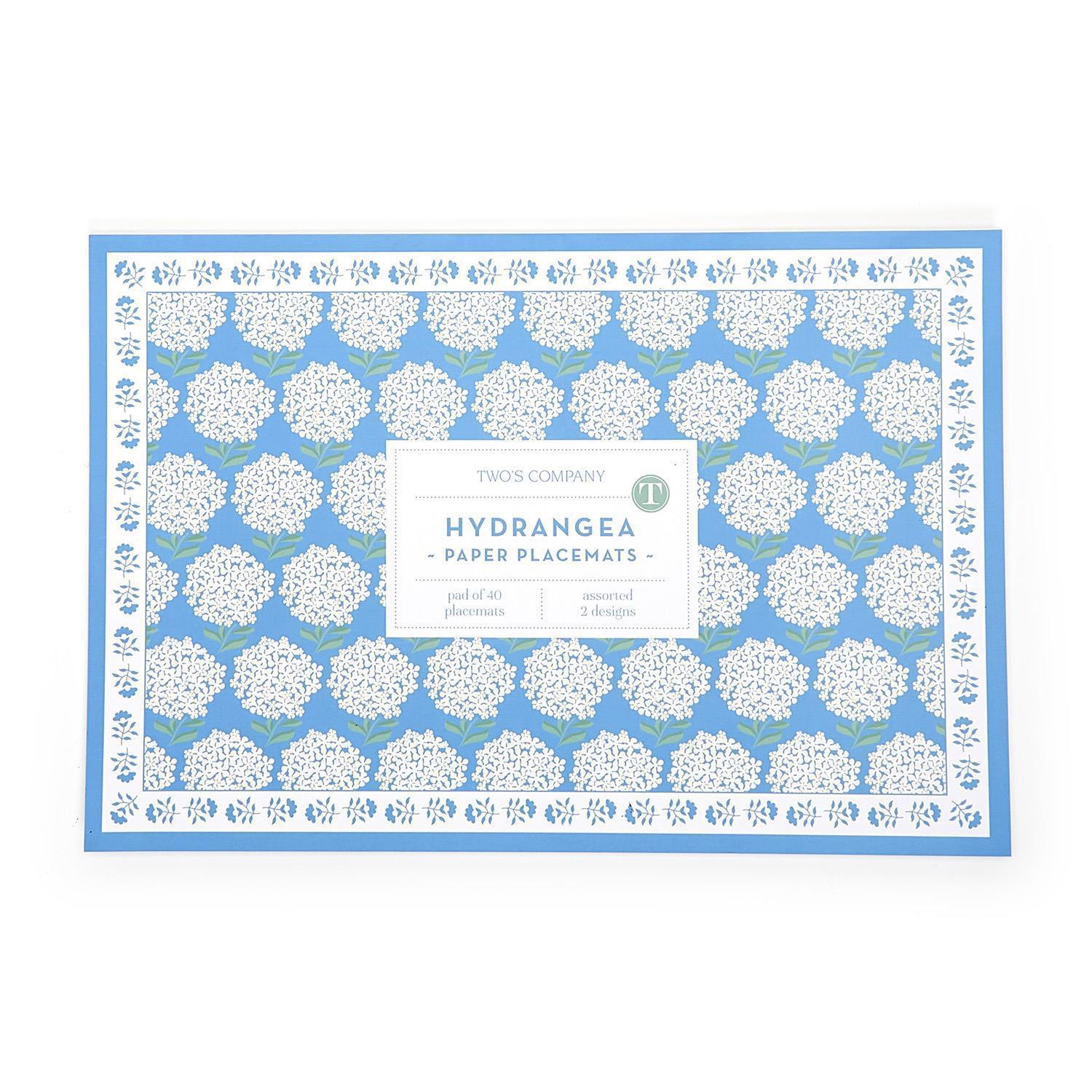 Hydrangea Paper Placemats