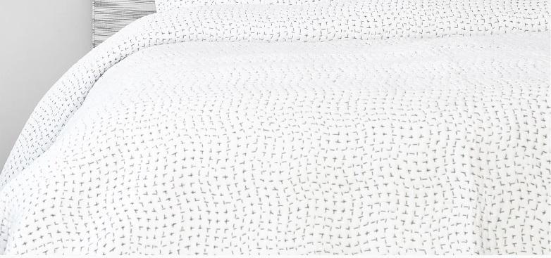 Hand Stitched Gray Quilt