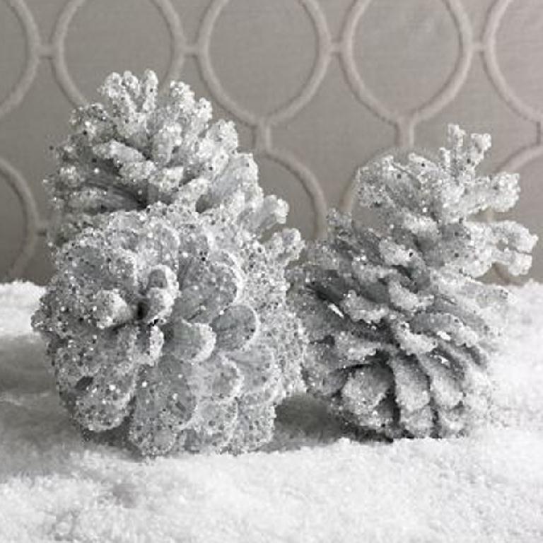 Glitter Pinecones