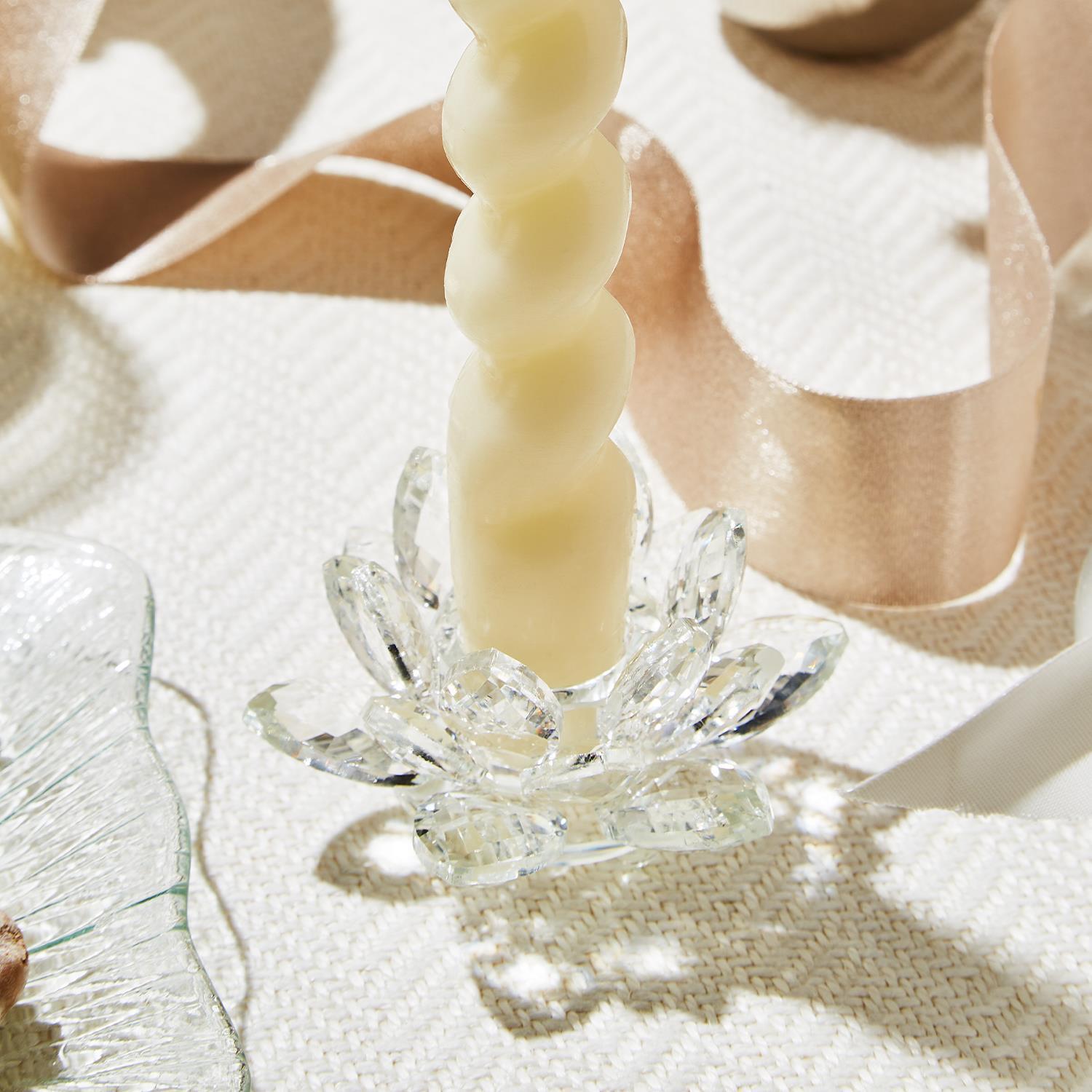Lotus Crystal Candleholder
