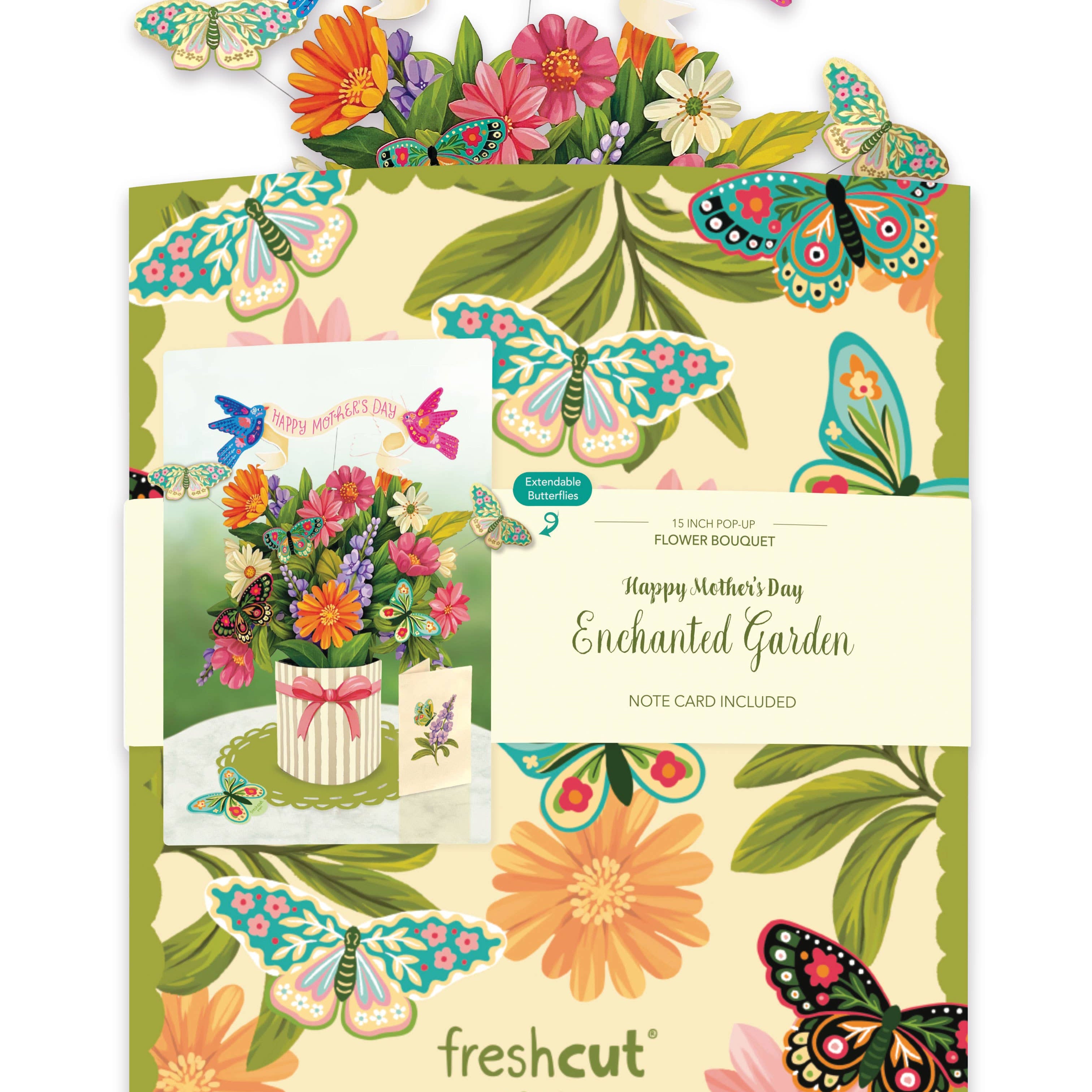 FreshCut Paper Mother’s Day Garden Card Pop-Up Card Fabvilla